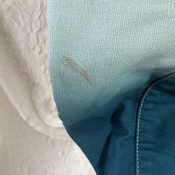 Athleta Ombre Blue White Tote Bag 100% Cotton Beach Bag Gym Canvas Shopping - Picture 7 of 7